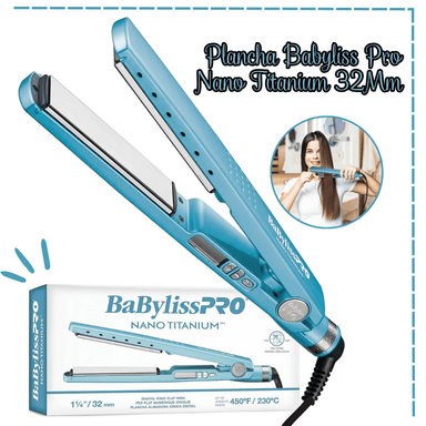 PLANCHA ALISADORA DE CABELLO BABYLISS PRO BNT4091TPE NANO TITANIUM 32MM NUEVO MODELO