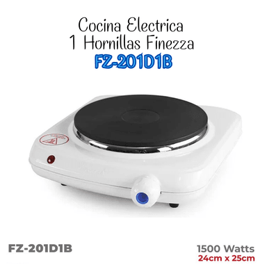 COCINA ELÉCTRICA FINEZZA 1 QUEMADOR FZ -201D1B BLANCO