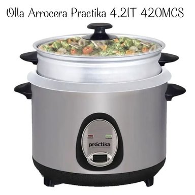 OLLA ARROCERA PRACTIKA 420MCS 4.2 LT CON VAPORERA CROMADA - 3