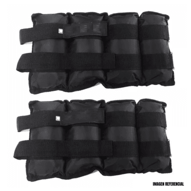 PESAS 2KG MUÑEQUERAS TOBILLERAS NEGRO - 3