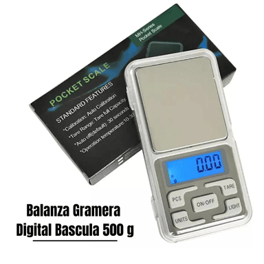 BALANZA GRAMERA CS-198 ACERO DIGITAL BASCULA 01-500G