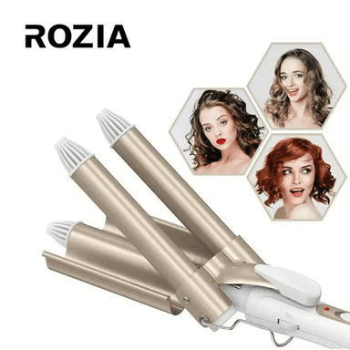 RIZADOR DE CABELLO ROZIA HR722 CERÁMICA ONDULADOR TENAZA 3 TUBOS