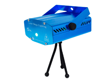 MINI PROYECTOR LÁSER MP-LUCES AZUL ROJO Y VERDE AUDIORITMICO CON FIGURAS LLUVIA - 4