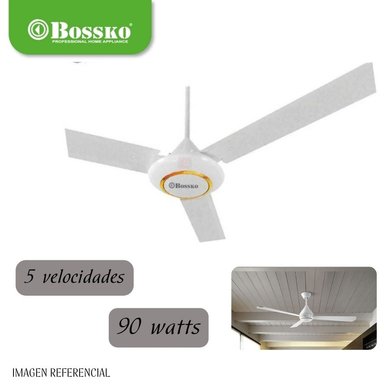 VENTILADOR DE TECHO BOSSKO 56"  DOBLE RODAJE - 90 WATTS BK-8230VTE - 2
