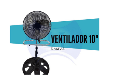VENTILADOR DE PIE EK1001 60 WATTS ORBITAL 10" 3 EN 1