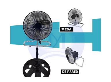 VENTILADOR DE PIE EK1001 60 WATTS ORBITAL 10" 3 EN 1 - 2