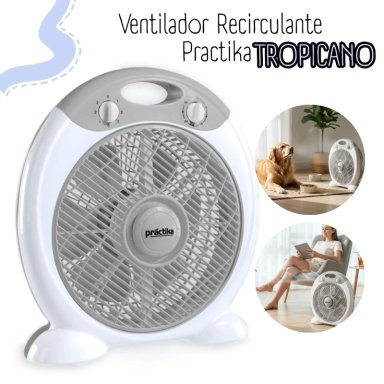 VENTILADOR DE MESA RECIRCULADOR PRACTIKA BOX FAN 35 WATTS 10"