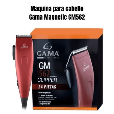 MÁQUINA DE CORTAR CABELLO GAMA BECCP0000000583 GM562 ROJA 24 PIEZAS