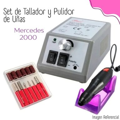 SET DE TALLADOR Y PULIDOR MERCEDES 2000 DE UÑAS
