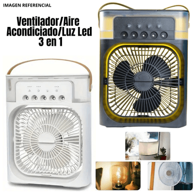 VENTILADOR PORTÁTIL AIRCOOLBN 10W PORTATIL HUMIDIFICADOR Y AIRE ACONDICIONADO 3 EN 1