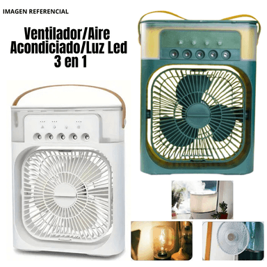 VENTILADOR PORTÁTIL 10W PORTATIL HUMIDIFICADOR Y AIRE ACONDICIONADO 3 EN 1