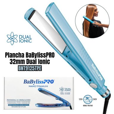 PLANCHA ALISADORA BABYLISS PRO TM-BNT9125TPE DUAL IONIC 32MM