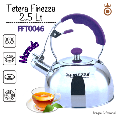 TETERA FINEZZA DE ACERO INOXIDABLE DE 2.5 LTS - FF-T0046-M