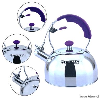 TETERA FINEZZA DE ACERO INOXIDABLE DE 2.5 LTS - FF-T0046-M - 2