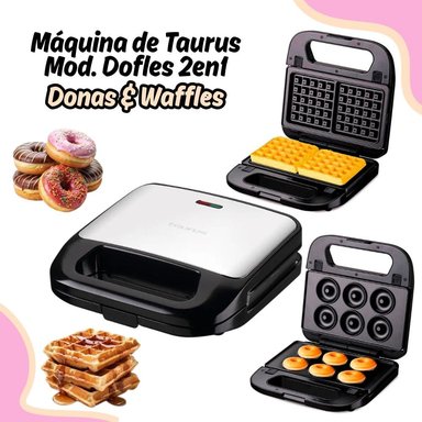 MAQUINA DE DONAS Y WAFFLES TAURUS  2 EN 1
