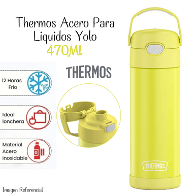 Termo Thermos Yolo Acero 470ml - Amarillo
