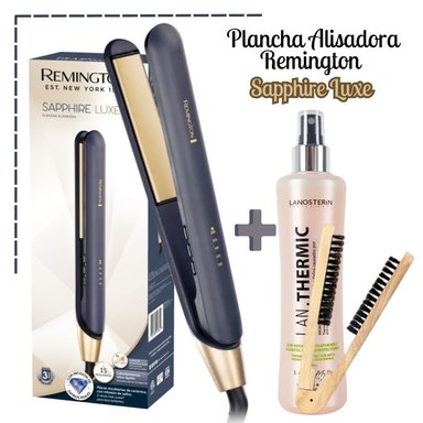 ALISADORA REMINGTON SAPPHIRE LUXE + CEPILLO + TERMO PROTECTOR - S5805