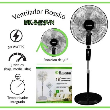 VENTILADOR BOSSKO 18″ CON TEMPORIZADOR BK-8459VN