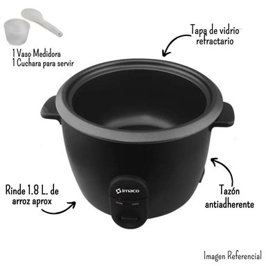 OLLA ARROCERA IMACO 1.8LT NEGRO - RC18N - 3
