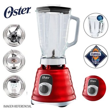 LICUADORA OSTER CLASICA 3 VELOCIDADES CON PERILLA BLST4126R 053 -ROJO - 2