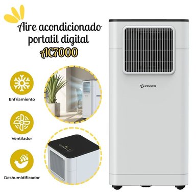 AIRE ACONDICIONADO IMACO PORTATIL DIGITAL 6500 BTU - AC7000