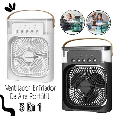 VENTILADOR  HUMIDIFICADOR Y AIRE ACONDICIONADO 3 EN 1 - NEGRO/BLANCO