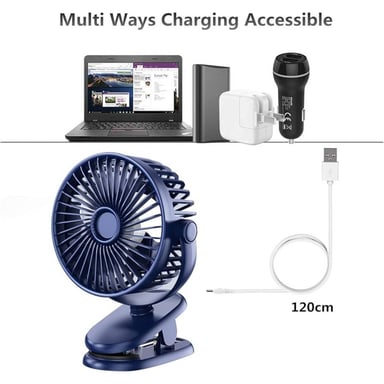 VENTILADOR RECARGABLE CON CLIP  PARA ESCRITORIO - 5