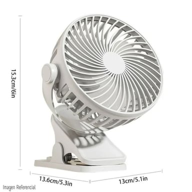 VENTILADOR RECARGABLE CON CLIP  PARA ESCRITORIO - 7