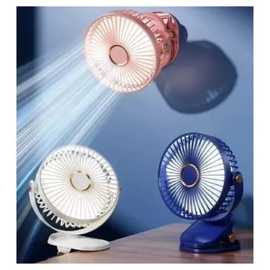 VENTILADOR RECARGABLE CON CLIP  PARA ESCRITORIO - 8
