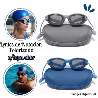 LENTES DE NATACIÓN CON ESTUCHE PROTECCION UV -AN
