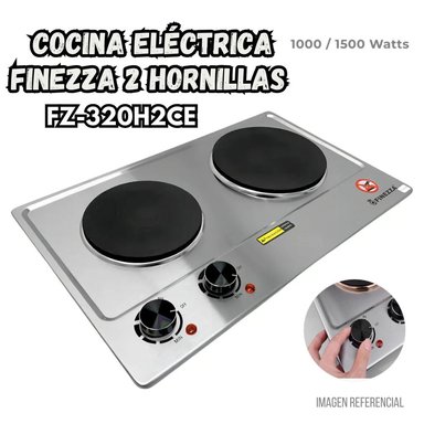 COCINA ELECTRICA FINEZZA DE 2 HORNILLAS FZ-320H2CE