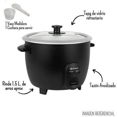 OLLA ARROCERA IMACO RC15N DE 1.5 LT. - NEGRO - 2