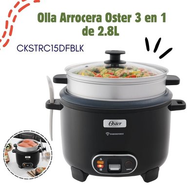 OLLA ARROCERA 3 EN 1 DE 15 TZ DIAMONDFORCE OSTER – CKSTRC15DFBLK 053 - 1