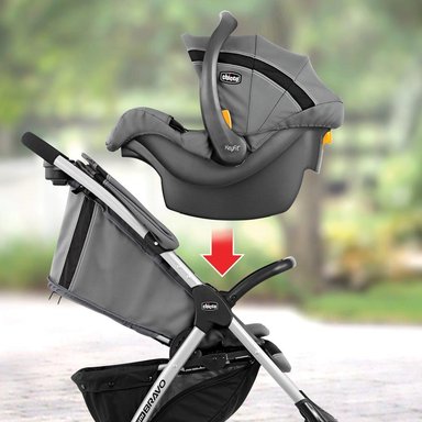 CHICCO COCHE TRAVEL SYSTEM MINI BRAVO SPORT CARBON USA - 3