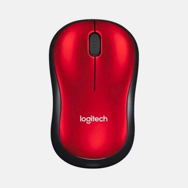 MOUSE LOGITECH M185 WIRELESS RED - 1