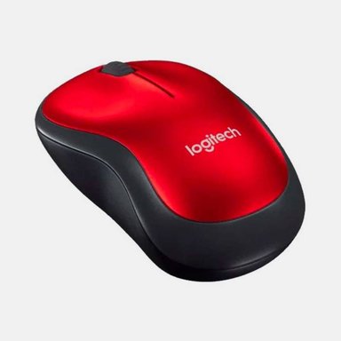MOUSE LOGITECH M185 WIRELESS RED - 2