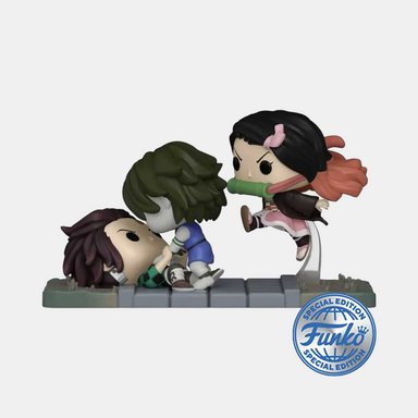 FIGURA FUNKO POP! MOMENT: DEMON SLAYER KIMETSU NO YAIBA - TANJIRO Y NEZUKO VS TEMPLE DEMON (SPECIAL EDITION) - 1