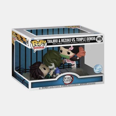 FIGURA FUNKO POP! MOMENT: DEMON SLAYER KIMETSU NO YAIBA - TANJIRO Y NEZUKO VS TEMPLE DEMON (SPECIAL EDITION) - 2