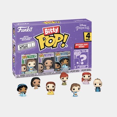 FUNKO BITTY POP!: DISNEY PRINCESS - PEASANT BELLE / POCHAHONTAS / JASMINE / MYSTERY | 4PACK - 1