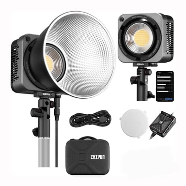 KIT ILUMINACIÓN CONTINUA ZHIYUN MOLUS G200 LUZ LED TIPO COB BICOLOR 2700K-6500K - 1