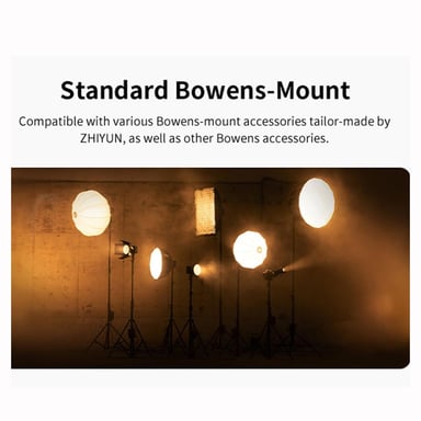 KIT ILUMINACIÓN CONTINUA ZHIYUN MOLUS G200 LUZ LED TIPO COB BICOLOR 2700K-6500K - 5