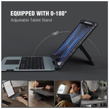 FUNDA BLUETOOTH NILLKIN CON TECLADO IPAD PRO 11 M4 2024 - 3