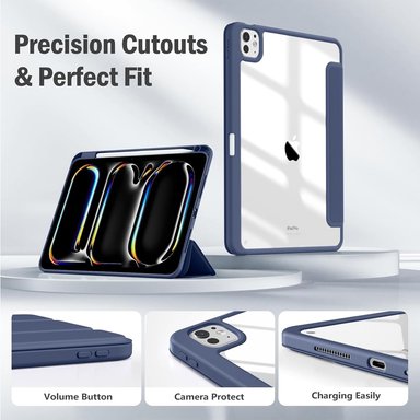 CASE PROTECTOR HIBRIDO PARA IPAD PRO 11 M4 (2024) - AZUL - 2
