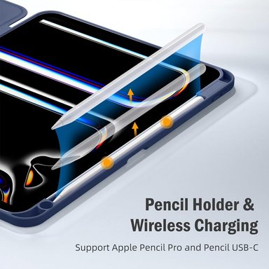 CASE PROTECTOR HIBRIDO PARA IPAD PRO 11 M4 (2024) - AZUL - 4