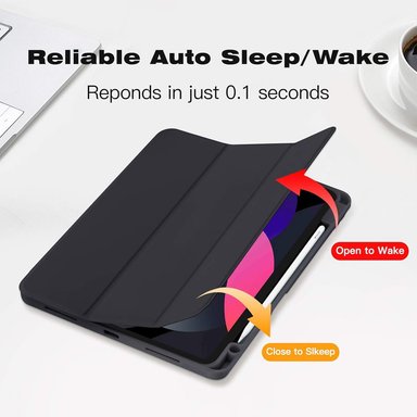 CASE PROTECTOR PARA IPAD AIR 11 CHIP M2 M3 PORTA PENCIL - BLACK - 2