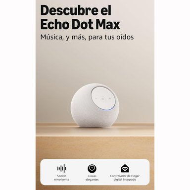 AMAZON ECHO DOT MAX  (2025) ALEXA+  ALTAVOZ INTELIGENTE  - BLANCO GLACIAR - 3