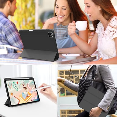 FUNDA CASE PROTECTOR DE LUJO CON SOPORTE DE LAPIZ PARA IPAD PRO 11' M1 M2 2020/2021/2022 - NEGRO - 7