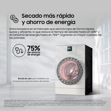 Lavaseca Samsung Bespoke AI 26Kg/15Kg con Pantalla Smart 4.3" WD26FB8690BEPE - 8