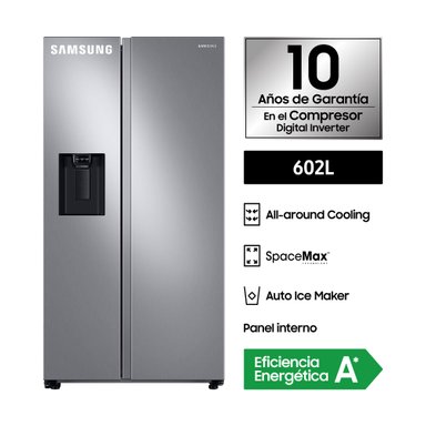 REFRIGERADORA SAMSUNG SIDE BY SIDE 602 L SILVER RS60T5200S9/PE - 3