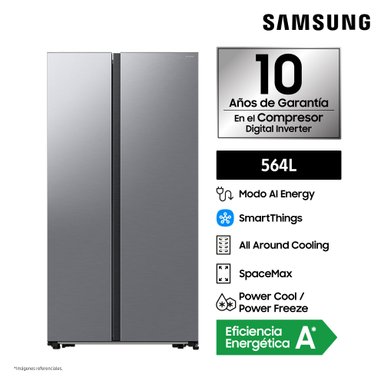 REFRIGERADORA SAMSUNG SIDE BY SIDE 564L SILVER RS57DG4000M9PE - 3